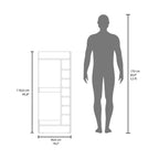 Lyman 46 Tall 3-Tier Corner Bar Cabinet with Fourteen Wine Bottle Cubbies, Living Room, Liquor Cabinet, Storage Cabinet Light Oak