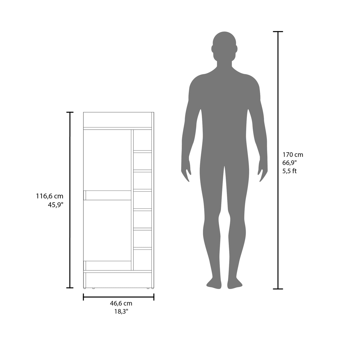Lyman 46 Tall 3-Tier Corner Bar Cabinet with Fourteen Wine Bottle Cubbies, Living Room, Liquor Cabinet, Storage Cabinet Light Oak