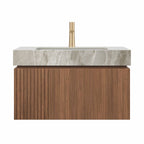 30' MURI Brown Oak Cabinet only, NO Basin and Top, NO Faucet and Sink Cover Bathroom Cabinets