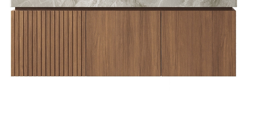 48' MURI Brown Oak Cabinet only, NO Basin and Top, NO Faucet and Sink Cover Bathroom Cabinets