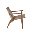 Clearwater Accent Chair Mahogany Wood Frame with Rattan Back and Seat in Natural Finish Accent Chair