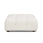 Marcel 36' Bubble Modular Modern Cocktail Ottoman, Ivory White Boucle