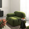 Marcel 36' Bubble Modular Modern Lounge Arm Chair, Olive Green Performance Velvet