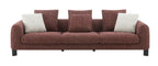 Maroon and cream sofa