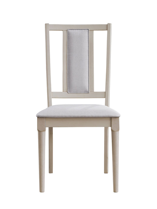 Marta Beige Linen & Natural Finish Side Chair (Set of 2)