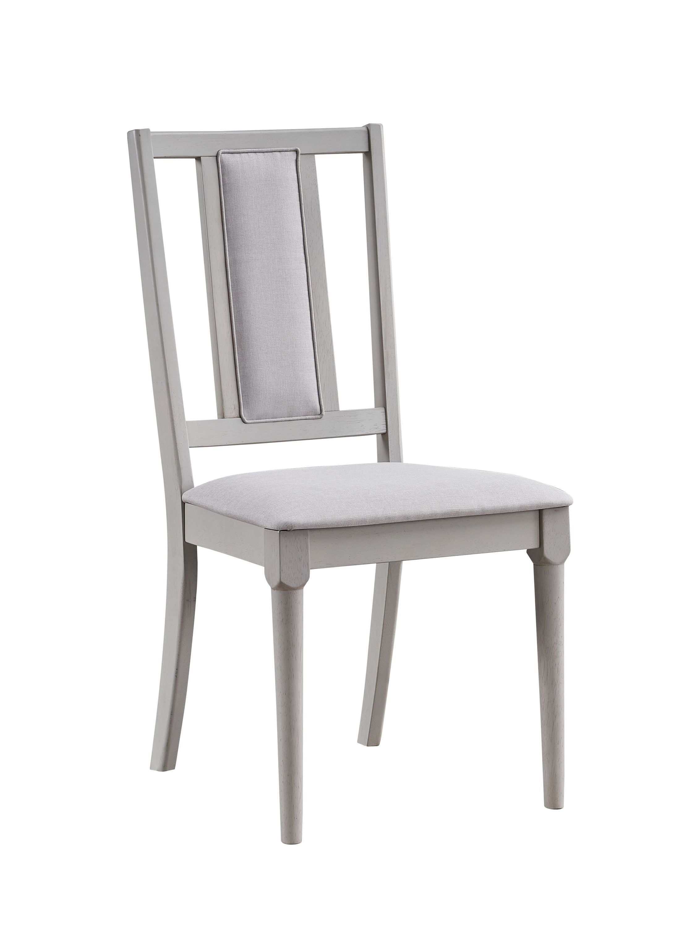 Marta Beige Linen & Natural Finish Side Chair (Set of 2)
