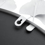 30.5'Eden Gingko Leaf Round Wall Mirror White Mirror
