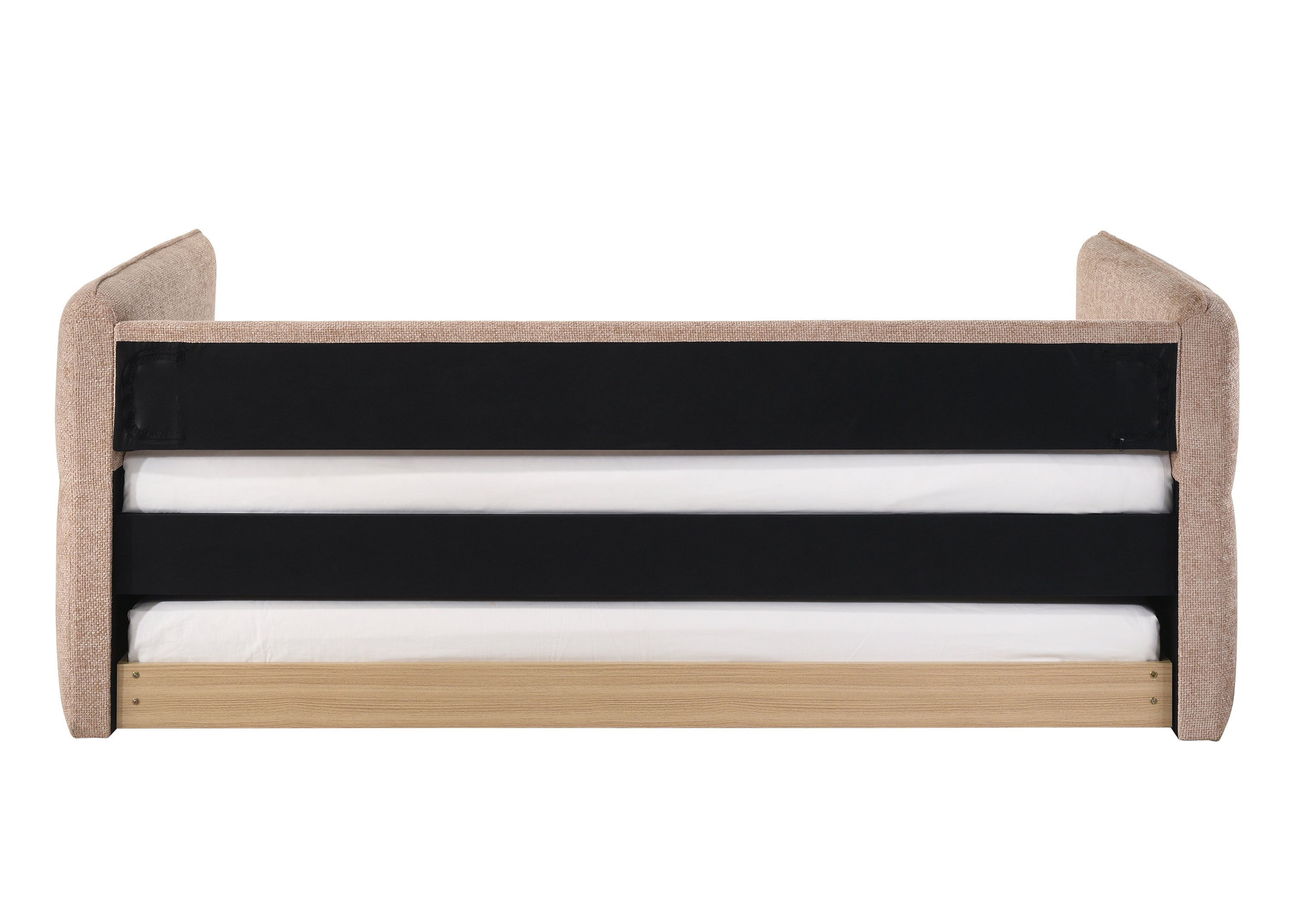 Luxurious 1pc Modern Daybed Pull Out Trundle Button Tufted Nailhead Trim Bedroom Living Room Furniture Mauve Finish