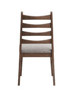 Mayah Gray Linen & Walnut Finish Side Chair (Set of 2)