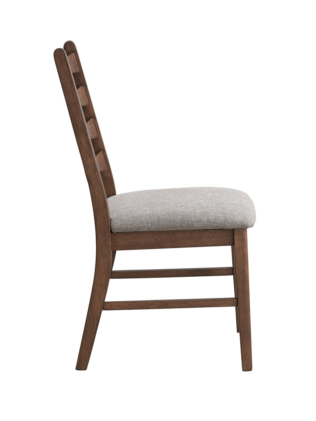 Mayah Gray Linen & Walnut Finish Side Chair (Set of 2)