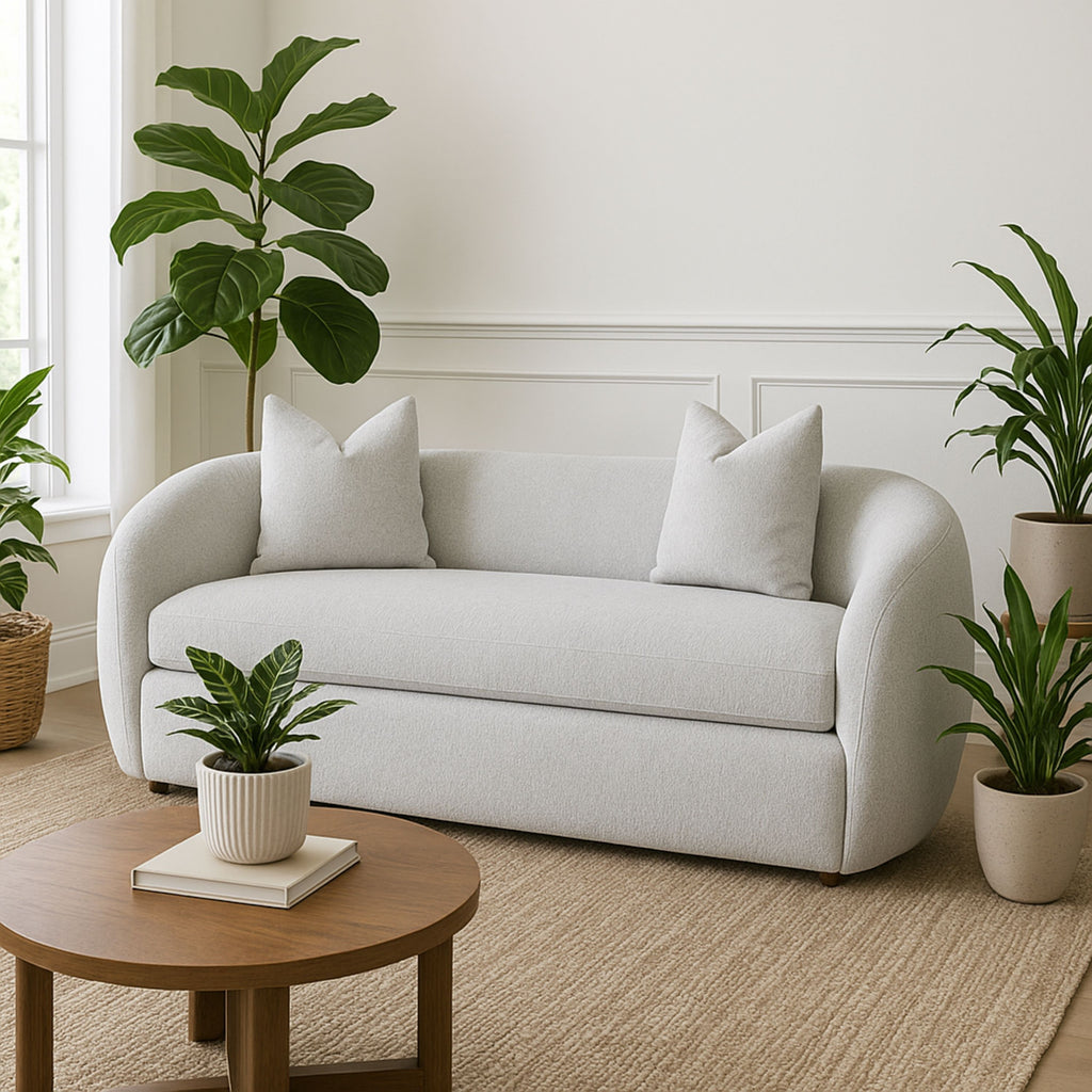 Sofa - Mendocino Beach Fabric with 2 Pillows Sofa