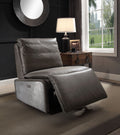 Metier Gray Top Grain Leather & Aluminum Power Motion Recliner