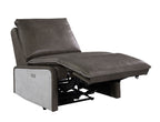 Metier Gray Top Grain Leather & Aluminum Power Motion Recliner
