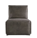Metier Gray Top Grain Leather & Aluminum Power Motion Recliner