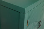 59'Green Accent Cabinet with 4 Doors, Mid Century Modern Pantry Cabinet, Wood Buffet Cabinet, Media Cabinet, Console Cabinet, Cabinet for Entryway, Living Room, Bedroom, Dining Room