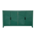 59'Green Accent Cabinet with 4 Doors, Mid Century Modern Pantry Cabinet, Wood Buffet Cabinet, Media Cabinet, Console Cabinet, Cabinet for Entryway, Living Room, Bedroom, Dining Room