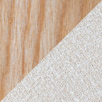 Gardenia Mid-Century Modern Dining/Accent Chair in White Washed Wood and Cream Fabric by LumiSource