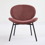 Mid-Century Modern Shell Chair Single Side Chair Tripod,bean paste pink fabric Lounge Chair in Walnut Finish Comfortable Backrest,Bean Paste Red color,SW1871PR