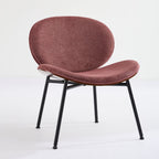 Mid-Century Modern Shell Chair Single Side Chair Tripod,bean paste pink fabric Lounge Chair in Walnut Finish Comfortable Backrest,Bean Paste Red color,SW1871PR