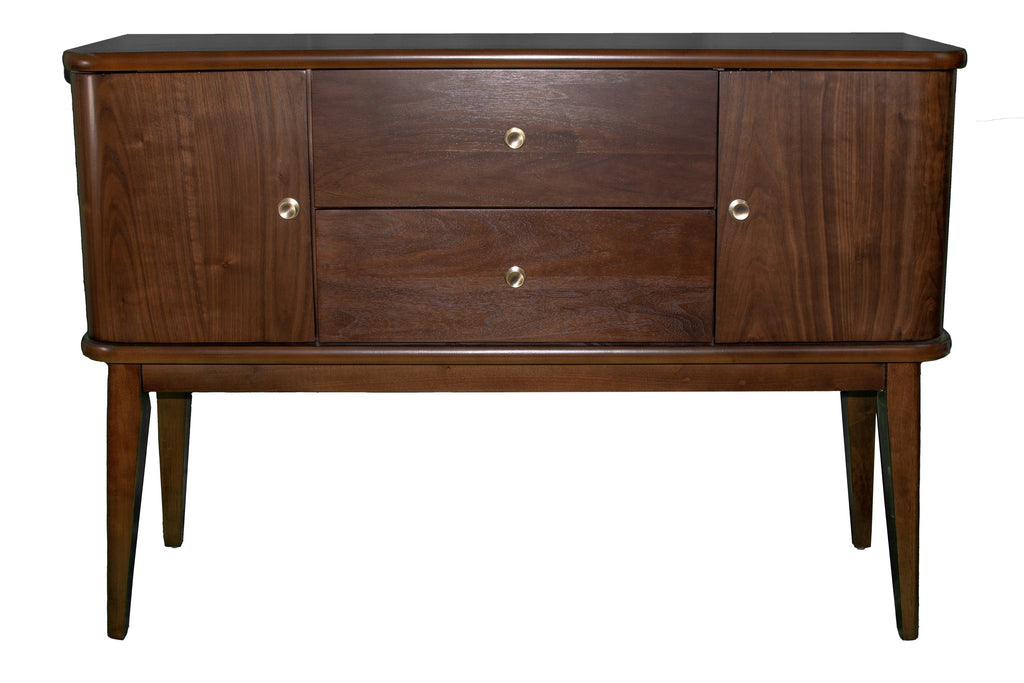 Mid Century Modern Server 2 Drawer and 2 Cabinet Server Cherry Finish