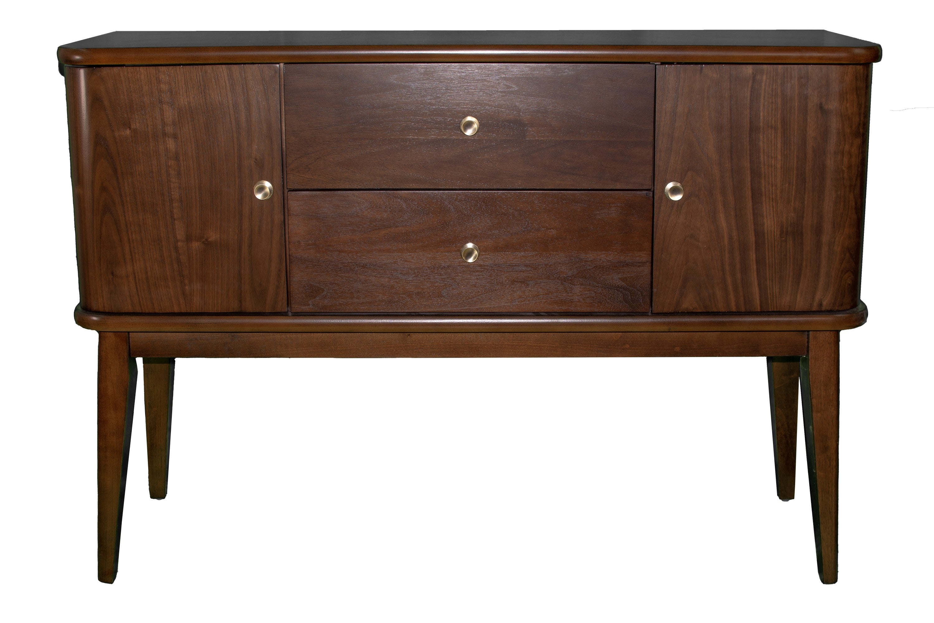 Mid Century Modern Server 2 Drawer and 2 Cabinet Server Cherry Finish