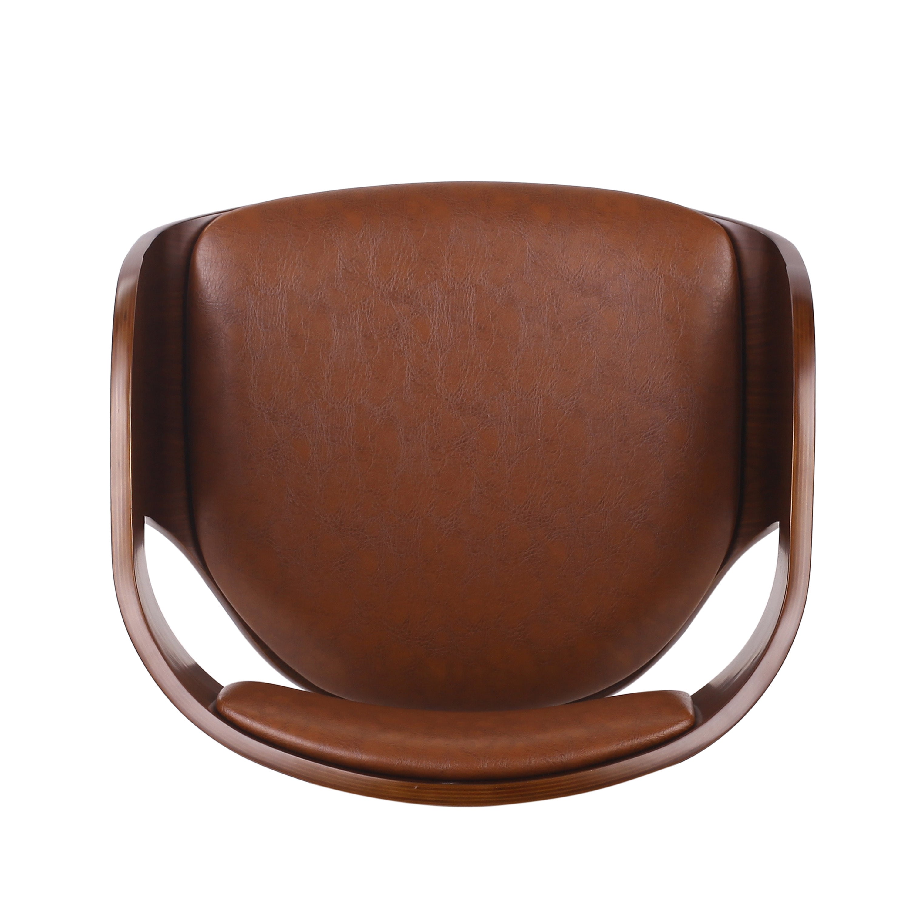 Mid-Century Modern Bar Stool, Brown, Swivel Function, 19.5' (L) x 18.5' (W) x 41.75' (H)