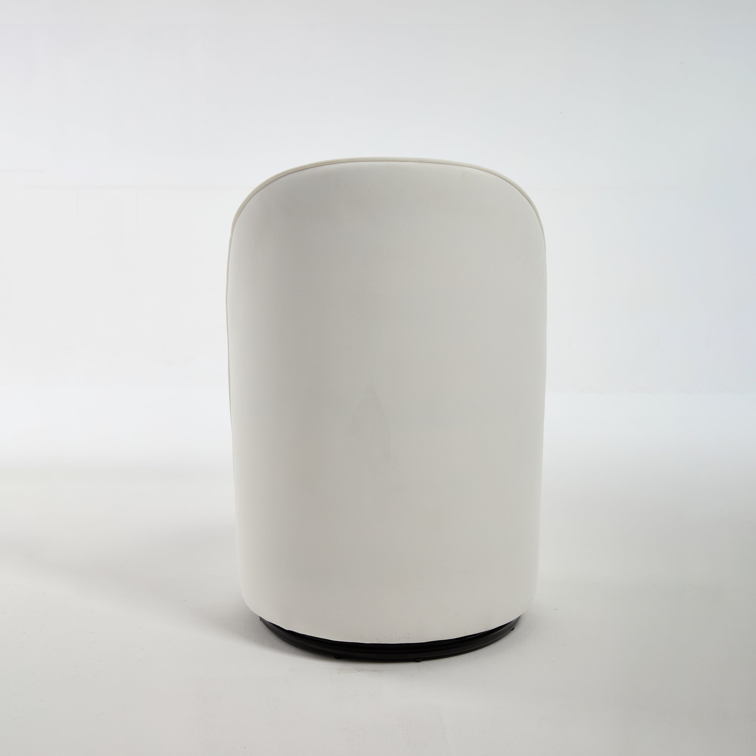 Set Of 1 Upholstered Kitchen & Dining Room Barrel Chair, Mid Century Modern Round Velvet Dining Chair, 360 Degree Swivel Comfy Armless Accent Makeup Vanity Side Chair for Bedroom Living Room