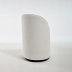 Set Of 1 Upholstered Kitchen & Dining Room Barrel Chair, Mid Century Modern Round Velvet Dining Chair, 360 Degree Swivel Comfy Armless Accent Makeup Vanity Side Chair for Bedroom Living Room