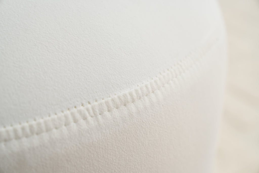 Set Of 1 Upholstered Kitchen & Dining Room Barrel Chair, Mid Century Modern Round Velvet Dining Chair, 360 Degree Swivel Comfy Armless Accent Makeup Vanity Side Chair for Bedroom Living Room