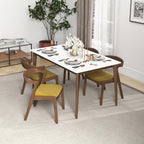 Dakota Dark Yellow Velvet Dining Chair (Set Of 2)