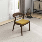 Dakota Dark Yellow Velvet Dining Chair (Set Of 2)