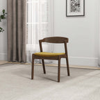 Dakota Dark Yellow Velvet Dining Chair (Set Of 2)