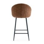 26.5'' Modern - Style counter height bar stools, with comfortable upholstery,durable metal legs ensure stability, enhance the decor of your kitchen or dining area.--Brown