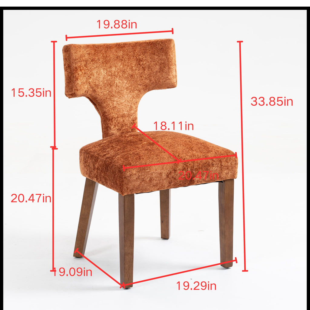 Mid Century Modern Dining Chairs Set of 2, Farmhouse Linen Fabric Upholstered Accent Chair,Kitchen Chairs with Hardwood Frame, Gray