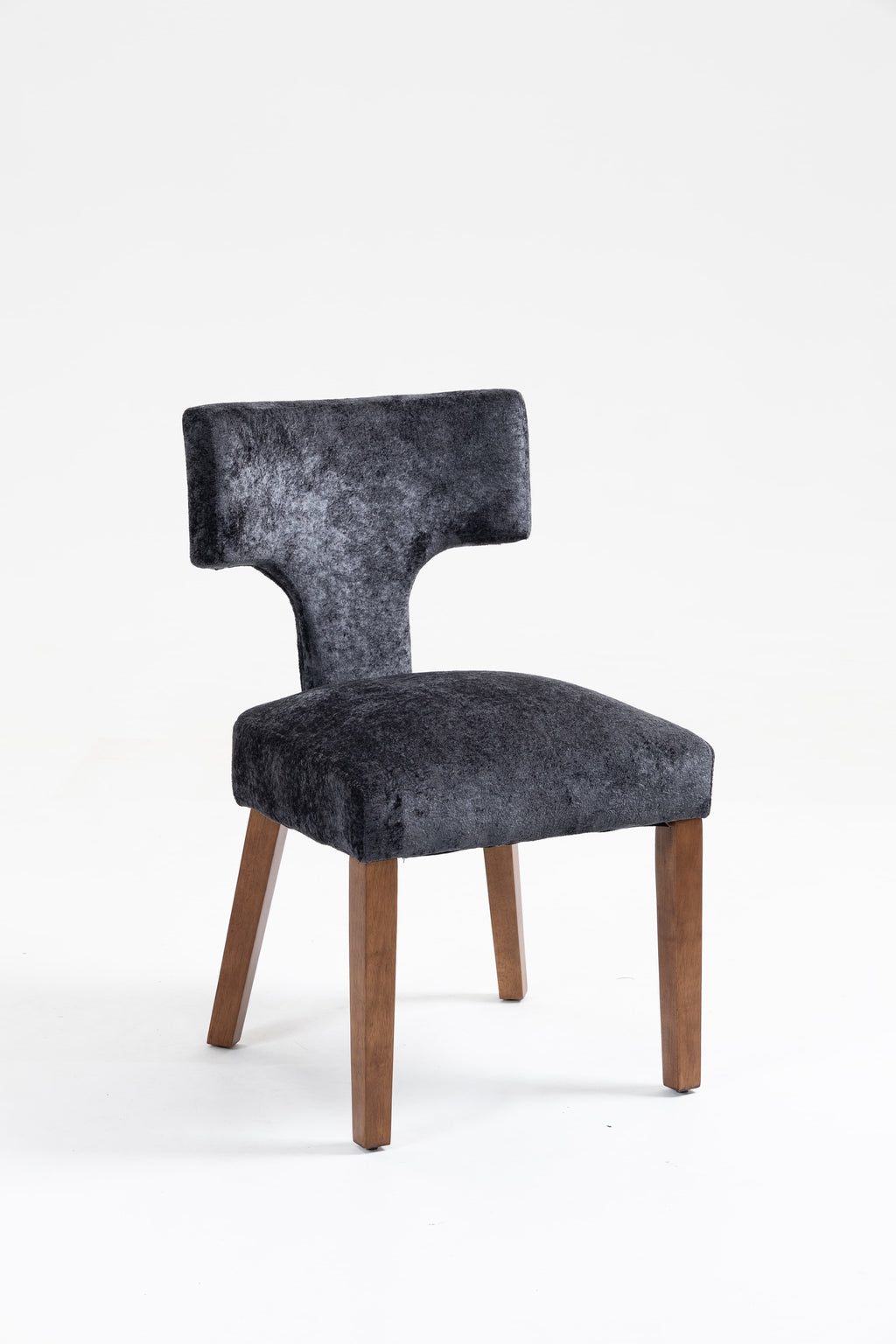 Mid Century Modern Dining Chairs Set of 2, Farmhouse Linen Fabric Upholstered Accent Chair,Kitchen Chairs with Hardwood Frame, Gray