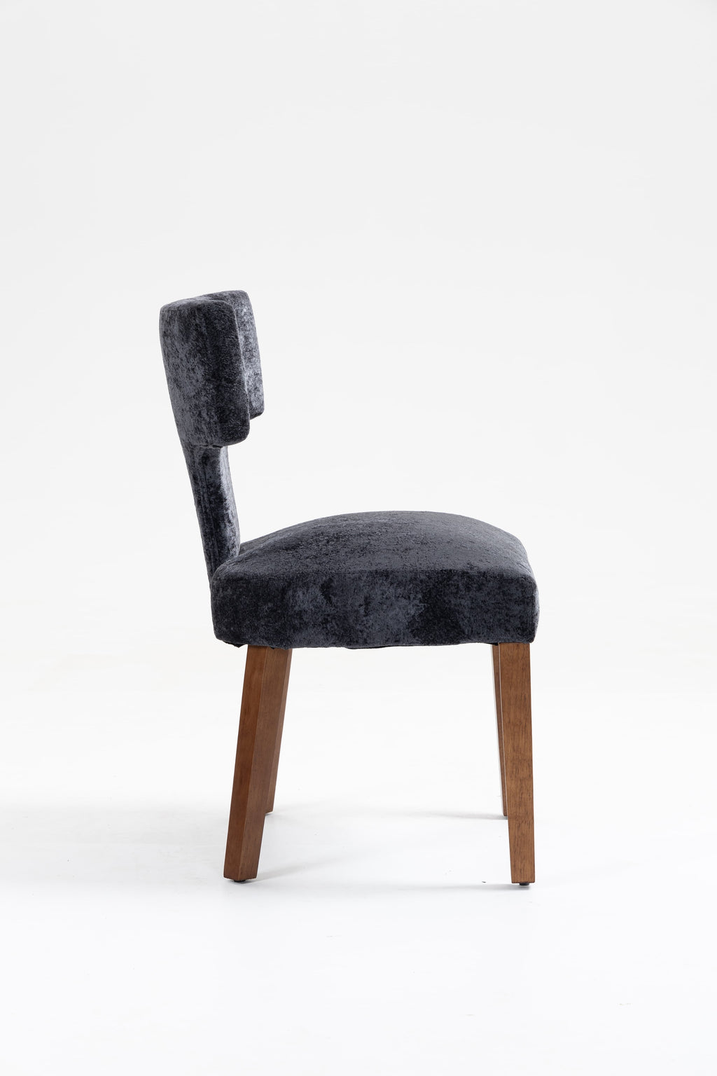 Mid Century Modern Dining Chairs Set of 2, Farmhouse Linen Fabric Upholstered Accent Chair,Kitchen Chairs with Hardwood Frame, Gray