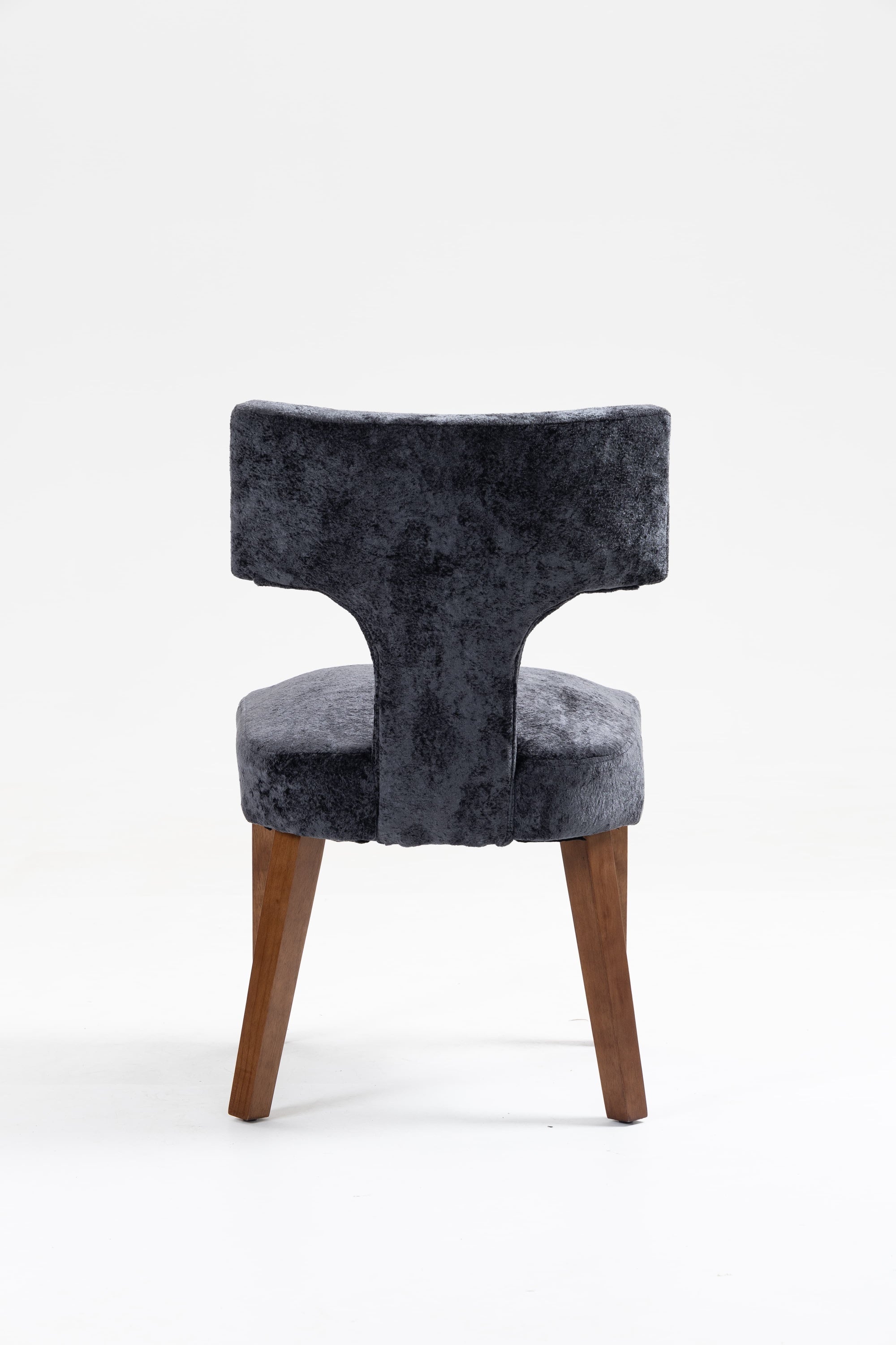 Mid Century Modern Dining Chairs Set of 2, Farmhouse Linen Fabric Upholstered Accent Chair,Kitchen Chairs with Hardwood Frame, Gray