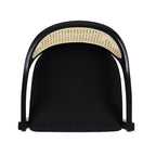 Americana Mid-Century Modern 26' Cane Back Counter Stool, Jet Black Woven