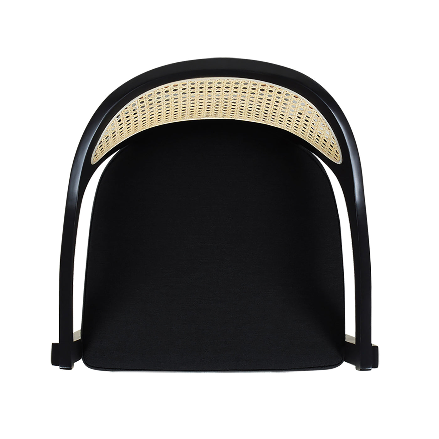 Americana Mid-Century Modern 26' Cane Back Counter Stool, Jet Black Woven