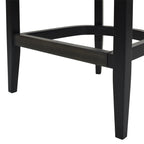 Americana Mid-Century Modern 26' Cane Back Counter Stool, Jet Black Woven