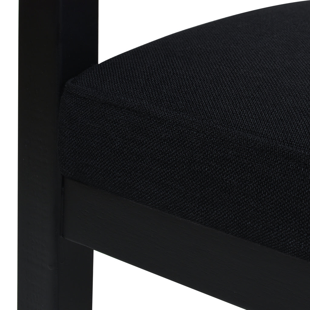 Americana Mid-Century Modern 26' Cane Back Counter Stool, Jet Black Woven