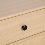 Mid-Century Modern 1pc Side Table One Drawer Pet Friendly Natural Finish End Table