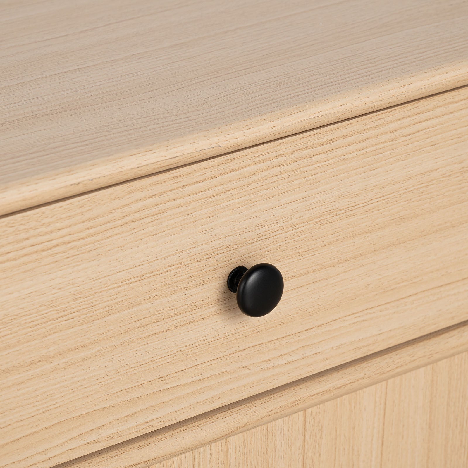 Mid-Century Modern 1pc Side Table One Drawer Pet Friendly Natural Finish End Table