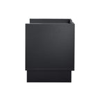 Mid Century Modern Nightstand with Charging Station and LED lights, Night Stand with 2 Drawers, Bedside Tables/End Table for Bedroom or Living Room, Black Nightstands