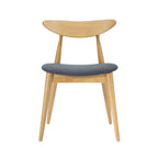 Set of 2 Retro Rubberwood Chairs with Ergonomic Back & Plush Cushions, Natural+Gray (same sku: 59297.00LGY)