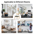 Set of 2 Retro Rubberwood Chairs with Ergonomic Back & Plush Cushions, Natural+Gray (same sku: 59297.00LGY)