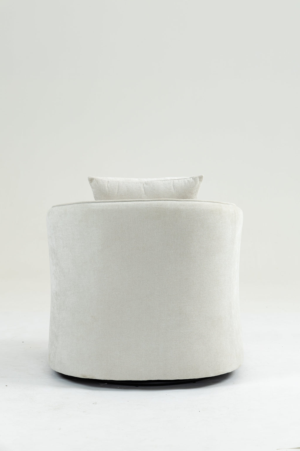 Mid Century Modern Swivel Accent Chair with Wood Frame, Upholstered Living Room Chairs with Waist Cushion, Reading Armchair for Bedroom