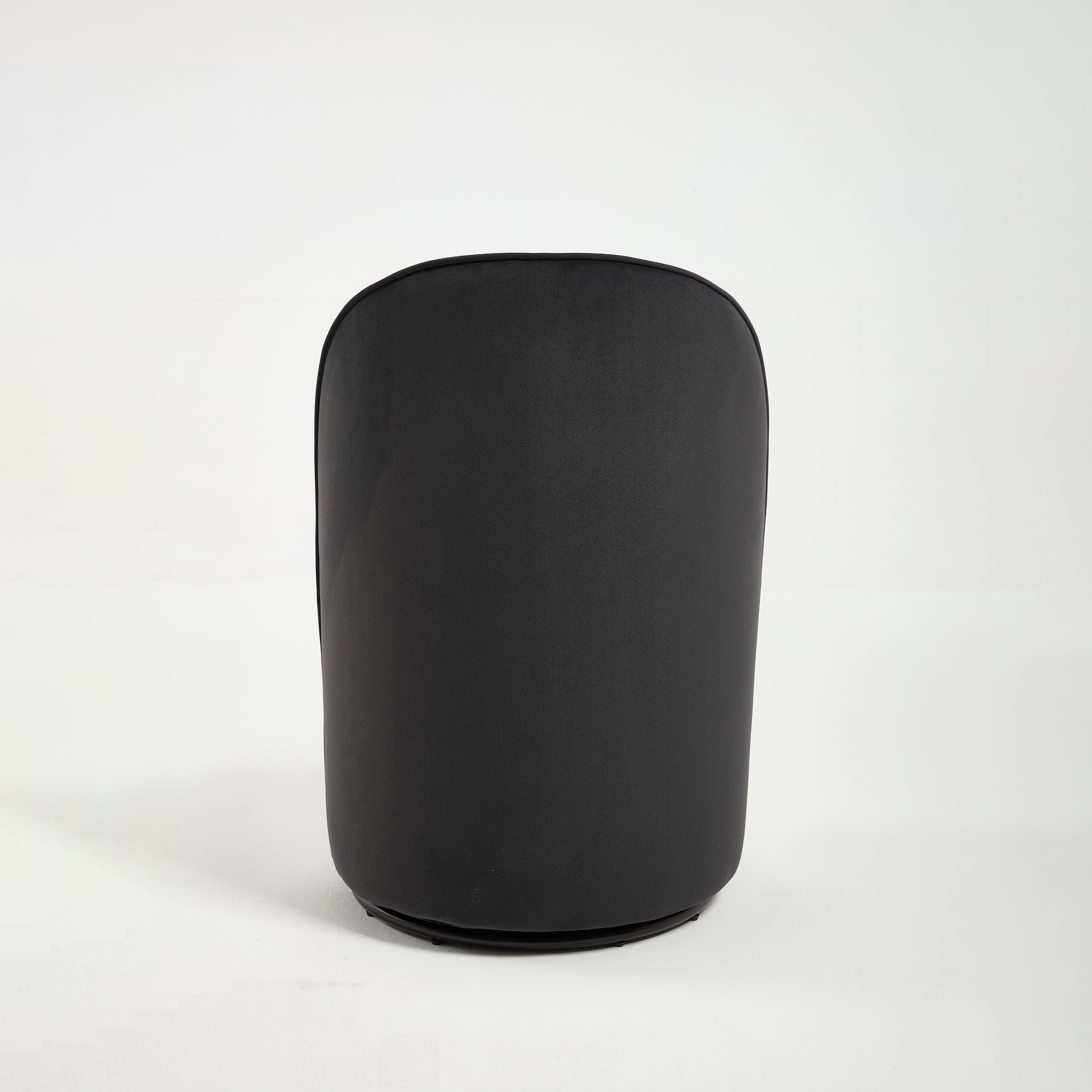 Set Of 1 Upholstered Kitchen & Dining Room Barrel Chair, Mid Century Modern Round Velvet Dining Chair, 360 Degree Swivel Comfy Armless Accent Makeup Vanity Side Chair for Bedroom Living Room