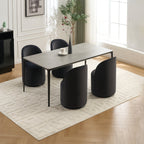 Set Of 1 Upholstered Kitchen & Dining Room Barrel Chair, Mid Century Modern Round Velvet Dining Chair, 360 Degree Swivel Comfy Armless Accent Makeup Vanity Side Chair for Bedroom Living Room