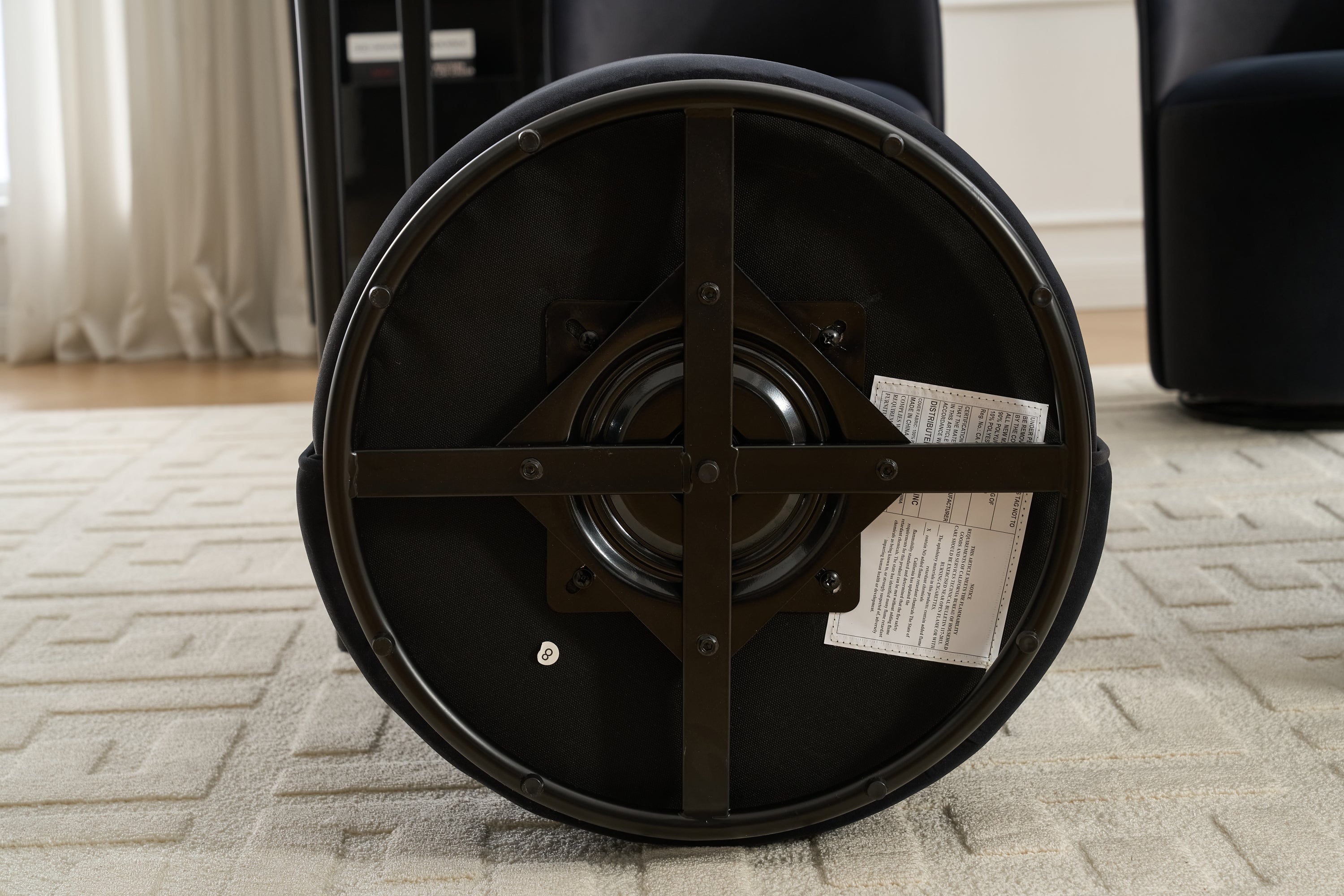 Set Of 1 Upholstered Kitchen & Dining Room Barrel Chair, Mid Century Modern Round Velvet Dining Chair, 360 Degree Swivel Comfy Armless Accent Makeup Vanity Side Chair for Bedroom Living Room